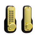 Lockey M230 Series Mechanical Keyless Lock With Deadlocking Spring Latch (Bright Brass, Single Combination) - M230-BB-SC