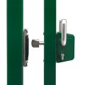 Surface mounted sliding gate lock for Square 2-1/2" profiles in RAL 9005 with 3006S - Reinforced aluminum handle pair & Cylinder: VSZ - Keyed to differ