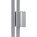 Surface mounted electromagnetic lock with integrated pull/push handles For square posts and gate profiles of 1-9/16" till 3-1/8", 660 lbs pulling force in Silver with 3006PULL handle.