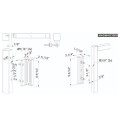 Surface mounted electromagnetic lock without integrated handles For square posts and gate profiles of 1-9/16" till 3-1/8", 660 lbs pulling force in Silver