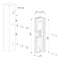 Surface mounted electric strike in RAL 6005 - (Ruptura - Fail open)