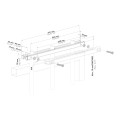 Stainless steel accessory for gate closer installation on barred fencing
