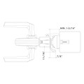 Anti-theft protection plate for Locinox keeps in RAL 9005