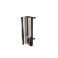 Adjustable security keep out of stainless steel for round profiles, stop plate in RAL 6009 - Mushroom axe
