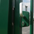 Sliding gate keep for square profiles with a min. width of 3"