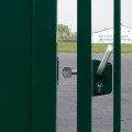 Sliding gate keep for square profiles with a min. width of 3"
