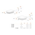 Post plug For square profiles 2" x 2" in RAL 6005