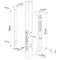 VERA - Battery powered code lock for insert locks for profiles of 1-1/2" or more - VSZ - Keyed to differ - single sided - Silver