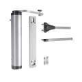 Locinox Verticlose-2 90° or 180° Hydraulic Gate Closer for Wall-Mounted Hinges (330lbs Capacity, Silver) - VERTICLOSE-2-WALL-SILV (Default)