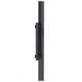 Locinox 14-3/8" Double Sided Fixed Anodized Aluminum Handle with 0&deg; Mounting Bracket (RAL9005 Black) - BAR-A-300-00-365-2-9005
