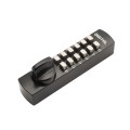Lockey C120 Keyless Mechanical Deadbolt/Slide Bolt for Cabinets and Lockers - Jet Black Marine Grade