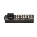 Lockey C120 Keyless Mechanical Deadbolt/Slide Bolt for Cabinets and Lockers - Jet Black Marine Grade
