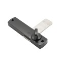 Lockey C120 Keyless Mechanical Deadbolt/Slide Bolt for Cabinets and Lockers - Jet Black Marine Grade