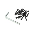 Nationwide Cornerstone Narrow Fixed Position Gate Hinge with 410 Stainless Steel Self-Drilling Screws (Black) - CH100N-4D-BK