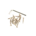 Nationwide Cornerstone Narrow Fixed Position Gate Hinge Pair with 410 Stainless Steel Self-Drilling Screws (White) - CH100N-4D-WH