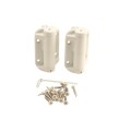 Nationwide Cornerstone Narrow Fixed Position Gate Hinge Pair with 410 Stainless Steel Self-Drilling Screws (White) - CH100N-4D-WH