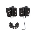 Nationwide Cornerstone Round Post Fully Adjustable Self-Closing Hinge with Stainless Steel Self-Drilling Screws (Black) - CH200F-SD-BK (Default)