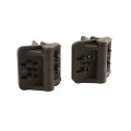 Nationwide Cornerstone Self-Closing Vertically Adjustable Gate Hinge For Round Posts and Frames with Self-Drilling Screws (Black)