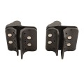 Nationwide Cornerstone Self-Closing Vertically Adjustable Gate Hinge For Round Posts and Frames with Self-Drilling Screws (Black)