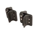 Nationwide Cornerstone Self-Closing Vertically Adjustable Gate Hinge For Round Posts and Frames with Self-Drilling Screws (Black)