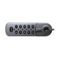 Lockey EC784 Series Electronic Flush Fit Cabinet Lock - EC784 (Silver Left-Handed Orientation Shown)