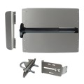 Lockey ED42S Edge Panic Shield Value Kit (Silver) - Shield, Panic Bar, Strike Bracket, Latch Protector, Jamb Stop