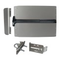 Lockey ED42SL7 Edge Panic Shield Value Kit (Silver) - Shield, Black Panic Bar, Strike Bracket, Latch Protector, Jamb Stop