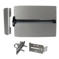 Lockey ED42SL Edge Panic Shield Value Kit (Silver) - Shield, Panic Bar, Strike Bracket, Latch Protector, Jamb Stop