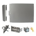 Lockey ED50S Edge Panic Shield Safety Kit (Silver) - Shield, Strike Bracket, Key Box, Key Cylinder, Latch Protector, Jamb Stop