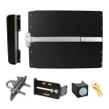 Lockey ED51B Edge Panic Shield Safety Kit (Black) - Shield, Panic Bar, Strike Bracket, Key Box, Key Cylinder, Latch Protector, Jamb Stop