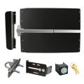 Lockey ED51BL Edge Panic Shield Safety Kit (Black) - Shield, Panic Bar, Strike Bracket, Key Box, Key Cylinder, Latch Protector, Jamb Stop