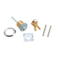 Lockey ED51S Edge Panic Shield Safety Kit (Silver) - Shield, Panic Bar, Strike Bracket, Key Box, Key Cylinder, Latch Protector, Jamb Stop (Panic Exit Hardware)