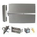 Lockey ED51SLM Edge Panic Shield Safety Kit (Silver) - Shield, SS Panic Bar, Strike Bracket, Key Box, Key Cylinder, Latch Protector, Jamb Stop