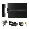 Lockey ED52B7 Edge Panic Shield Safety Kit (Black) - Shield, Panic Bar, Strike Bracket, Key Box, Key Cylinder, Latch Protector, Jamb Stop
