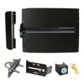 Lockey ED52B Edge Panic Shield Safety Kit (Black) - Shield, Panic Bar, Strike Bracket, Key Box, Key Cylinder, Latch Protector, Jamb Stop
