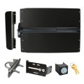 Lockey ED52BL7 Edge Panic Shield Safety Kit (Black) - Shield, Black Panic Bar, Strike Bracket, Key Box, Key Cylinder, Latch Protector, Jamb Stop