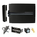 Lockey ED52BL Edge Panic Shield Safety Kit (Black) - Shield, Panic Bar, Strike Bracket, Key Box, Key Cylinder, Latch Protector, Jamb Stop