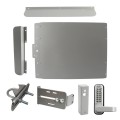 Lockey ED60S Edge Panic Shield Security Kit (Silver) - Shield, Strike Bracket, Gate Box, Panic Trim, Latch Protector, Jamb Stop, Max Guard