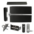 Lockey ED61BLM Edge Panic Shield Security Kit (Black) - Shield, Panic Bar, Strike Bracket, Gate Box, Panic Trim, Latch Protector, Jamb Stop, Max Guard