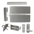 Lockey ED61S Edge Panic Shield Security Kit (Silver) - Shield, Panic Bar, Strike Bracket, Gate Box, Panic Trim, Latch Protector, Jamb Stop, Max Guard