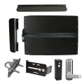 Lockey ED62BL7 Edge Panic Shield Security Kit (Black) - Shield, Panic Bar, Strike Bracket, Gate Box, Panic Trim, Latch Protector, Jamb Stop, Max Guard