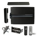 Lockey ED62BL Edge Panic Shield Security Kit (Black) - Shield, Panic Bar, Strike Bracket, Gate Box, Panic Trim, Latch Protector, Jamb Stop, Max Guard