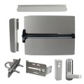 Lockey ED62S Edge Panic Shield Security Kit (Silver) - Shield, Panic Bar, Strike Bracket, Gate Box, Panic Trim, Latch Protector, Jamb Stop, Max Guard