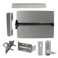 Lockey ED62SL Edge Panic Shield Security Kit (Silver) - Shield, Panic Bar, Strike Bracket, Gate Box, Panic Trim, Latch Protector, Jamb Stop, Max Guard