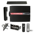 Lockey ED63B Edge Panic Shield Security Kit (Black) - Shield, Panic Bar, Strike Bracket, Gate Box, Panic Trim, Latch Protector, Jamb Stop, Max Guard