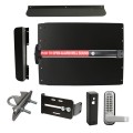 Lockey ED63BLW Edge Panic Shield Security Kit (Black) - Shield, Panic Bar, Strike Bracket, Gate Box, Panic Trim, Latch Protector, Jamb Stop, Max Guard