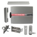 Lockey ED63S Edge Panic Shield Security Kit (Silver) - Shield, Panic Bar, Strike Bracket, Gate Box, Panic Trim, Latch Protector, Jamb Stop, Max Guard