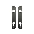 Locinox FIFTYLOCK Complete Set with Handle, Cylinder, Covershield, Keep & Security Accessories (RAL 9005 Jet Black) - FIFTYLOCK-MFG-SET-9005
