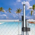 Locinox FORTIMA-SD-K Child Safe Magnetic Gate Latch for Pools & Parks - Square Post Mount with Key Lock (Default)