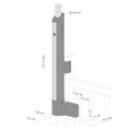 Locinox FORTIMA-SD-K Child Safe Magnetic Gate Latch for Pools & Parks - Square Post Mount with Key Lock (Default)